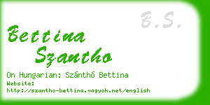 bettina szantho business card